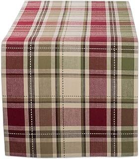 DII Cotton Placemat for Fall, Thanksgiving, Christmas, Family Gatherings, & Dinner Parties, Homespun Plaid, 13x19, 4 Pack