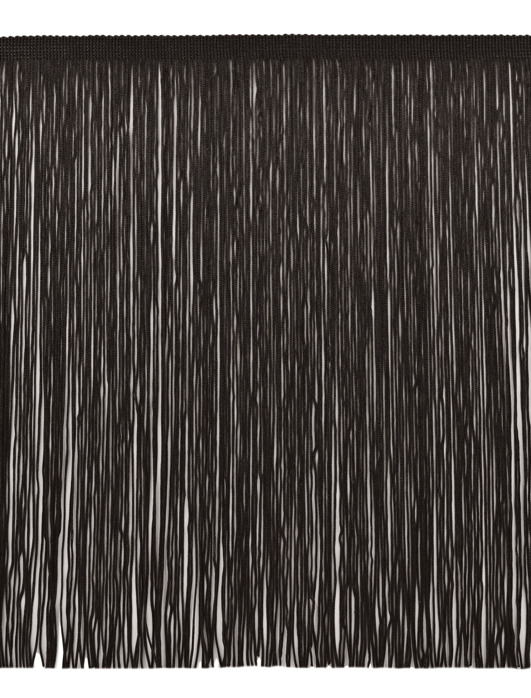 30.5cm (12") Long Solid Chainette Fringe Trim (Style# CF12) Pure Black #K9 (Jet Black) 10m (11 yards/33 ft) Value Pack