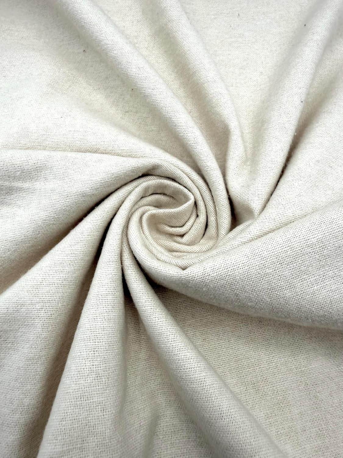 EOVEA - 100% Cotton Flannel Fabric by The Yard – Soft Brushed Flannel for Sewing, Quilting, PJ, Blankets & Crafts – Warm Breathable Cotton Fabric – 42 Inch Wide (White,5 Yard)