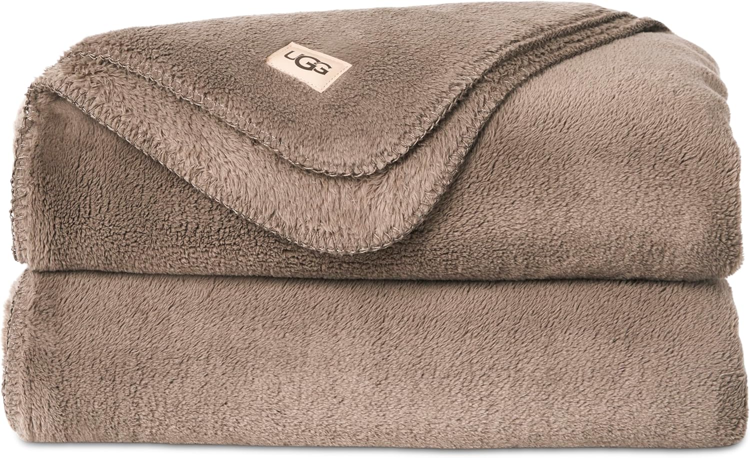 Product image of UGG Whitecap Plush Throw Blanket Fleece Lightweight Soft Throw for Couch or Bed Luxury Home Decor for Living Room Washable Hypoallergenic Blankets for Dorm Decor, 50-inch x 70-inch, Light Fawn Brown
