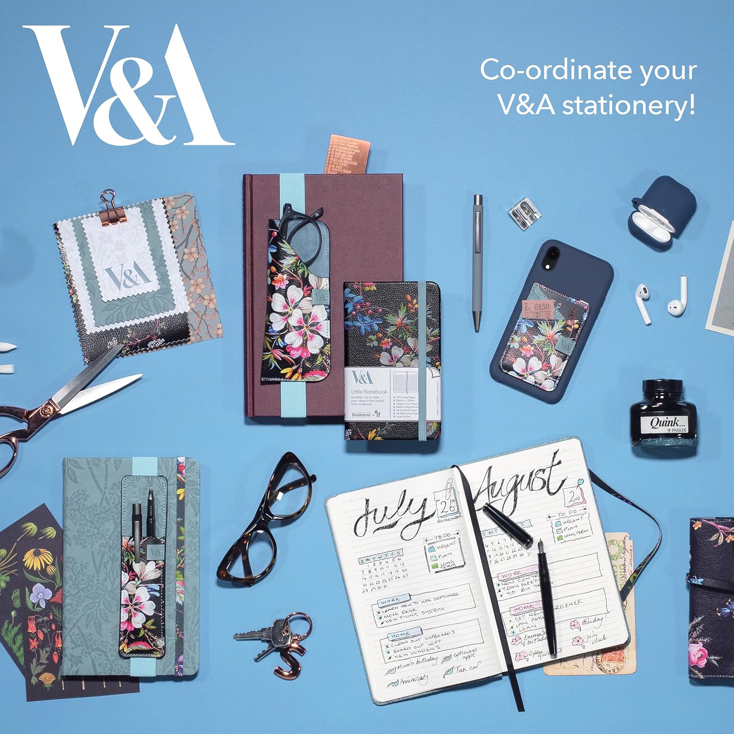 IF V & A Bookaroo Journal A6 Kilburn Black Floral