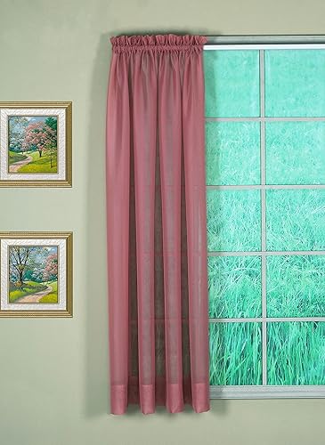 Vista 571 de Today's Curtain - Cortina Emelia de gasa original, panel de 84 pulgadas, negro, 60 pulgadas de ancho x 84 pulgadas de largo