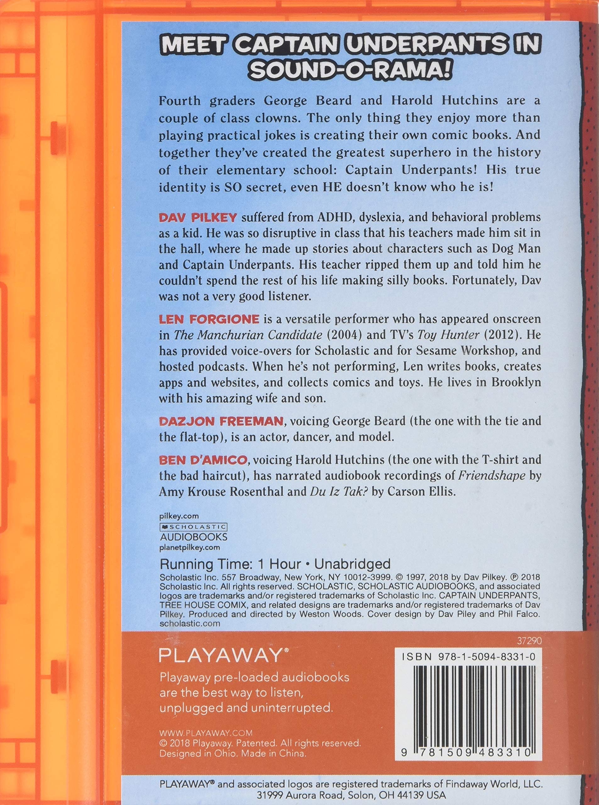 Captain Underpants Sound O Rama atelieryuwa.ciao.jp