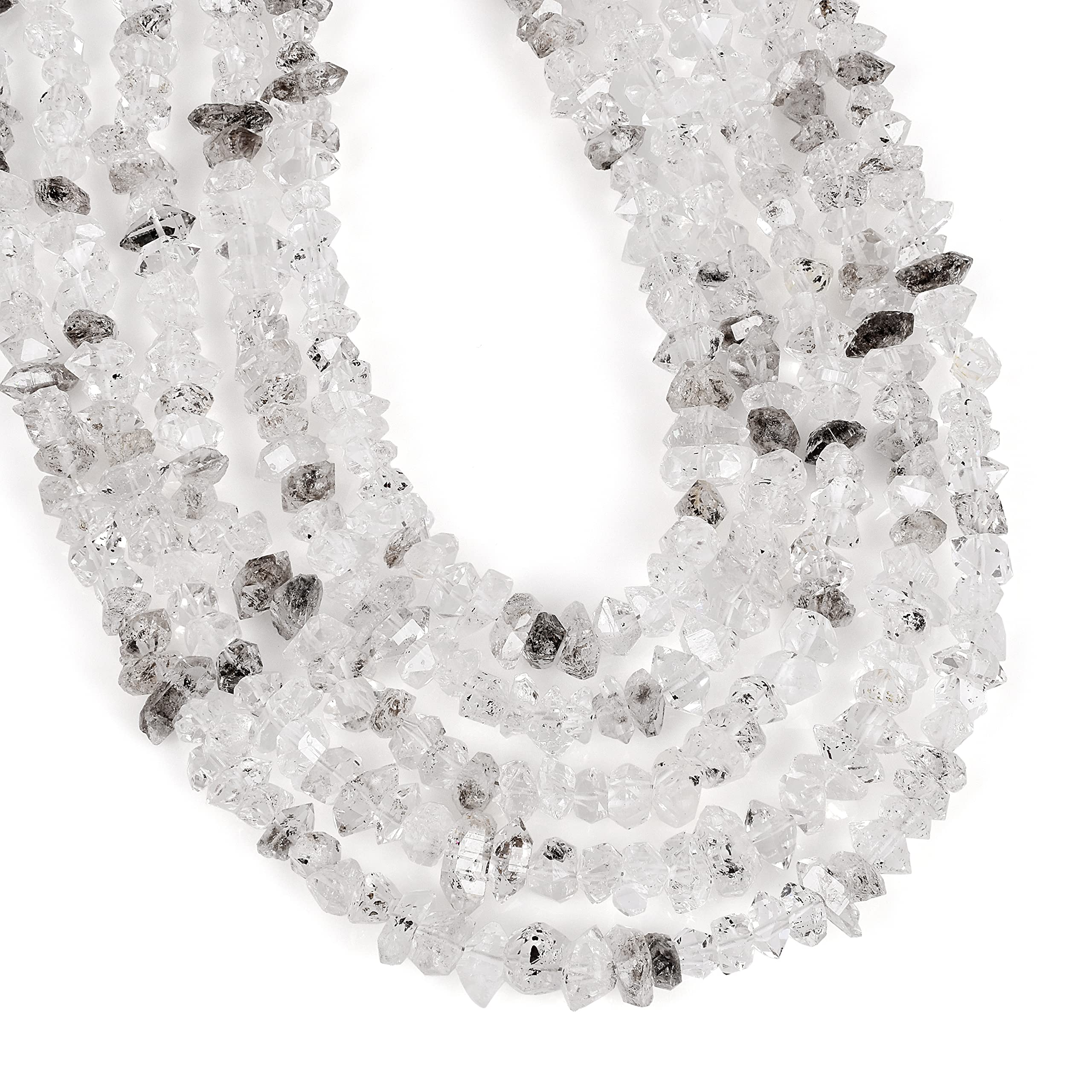 Fil de quartz Herkimer nuggets 39cm perles pour fabrication bijoux