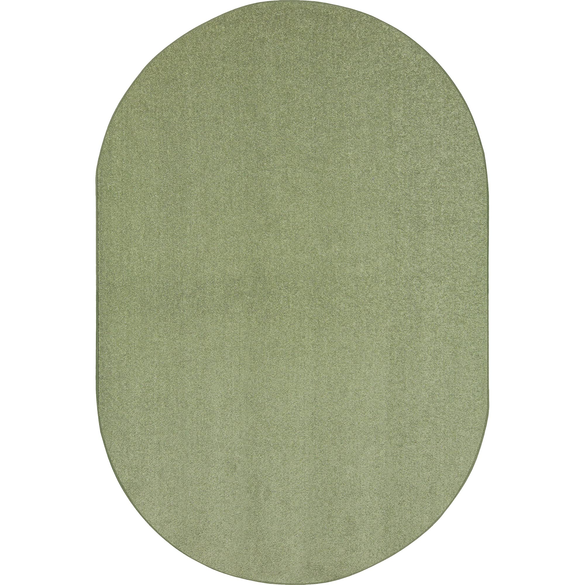 Joy CarpetsEndurance Solid Colored Area Rug in Color Sage, 6' x 9' Oval