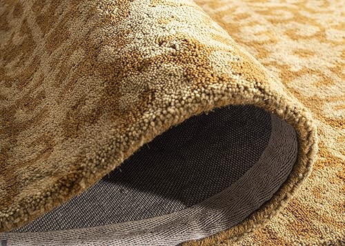 Miniatura 5 de SAFAVIEH Antiquity Collection AT411A - Alfombra de pasillo de lana oriental tradicional de primera calidad, 2 pies 3 pulgadas x 8 pies, color dorado