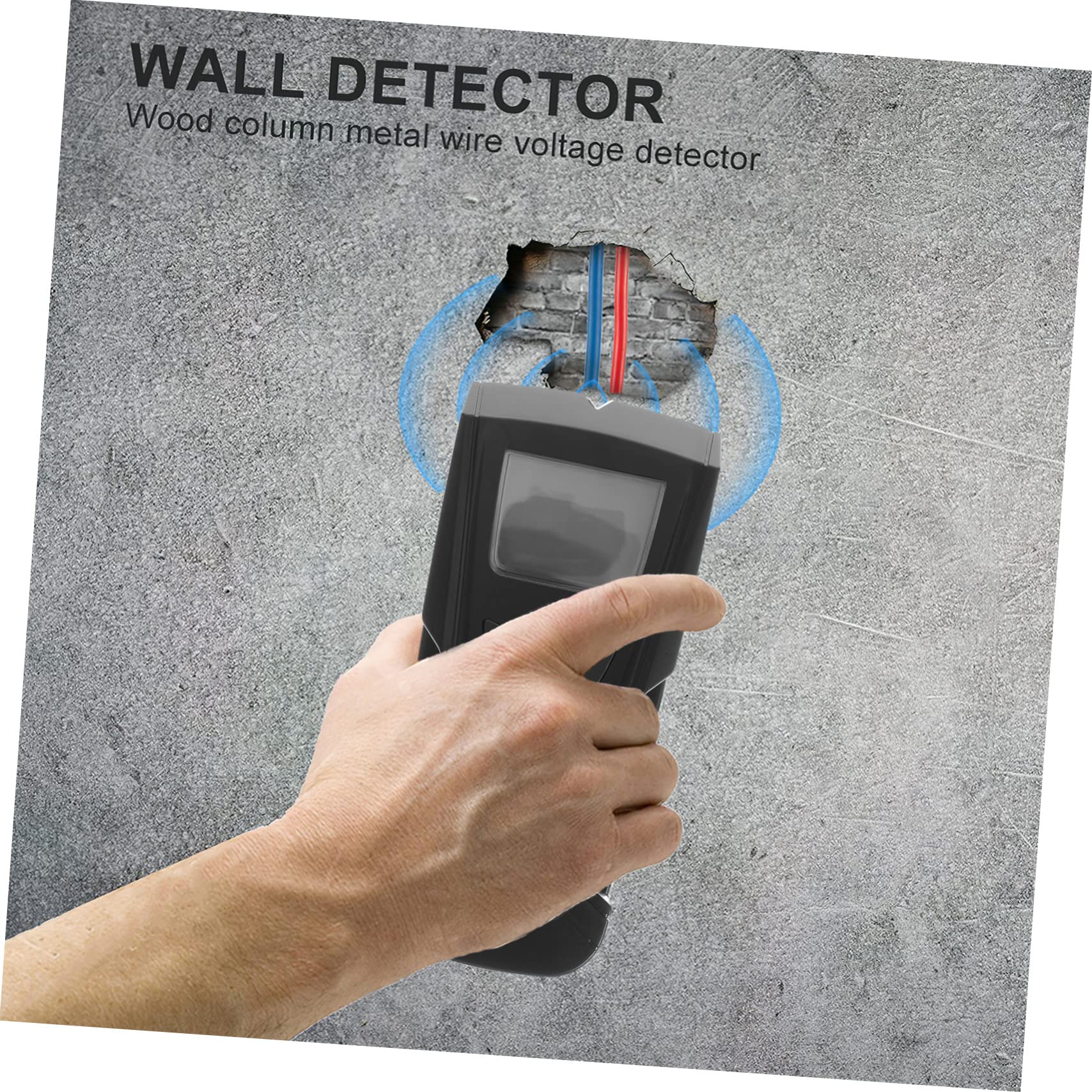 Wanddetektor 6f22 9v Lcd Balkendetektor Schwarz für Präzise Ortung | Wandfinder, Metallscanner mit Versenktem Griff, Multipurpose für Regale und Schränke