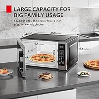 Vista 6 de TOSHIBA ML4-EM22PAIT(SS) Horno microondas de encimera con sensor de cocción, 6 menús automáticos, inversor Origin, bloqueo para niños, 2.2 pies