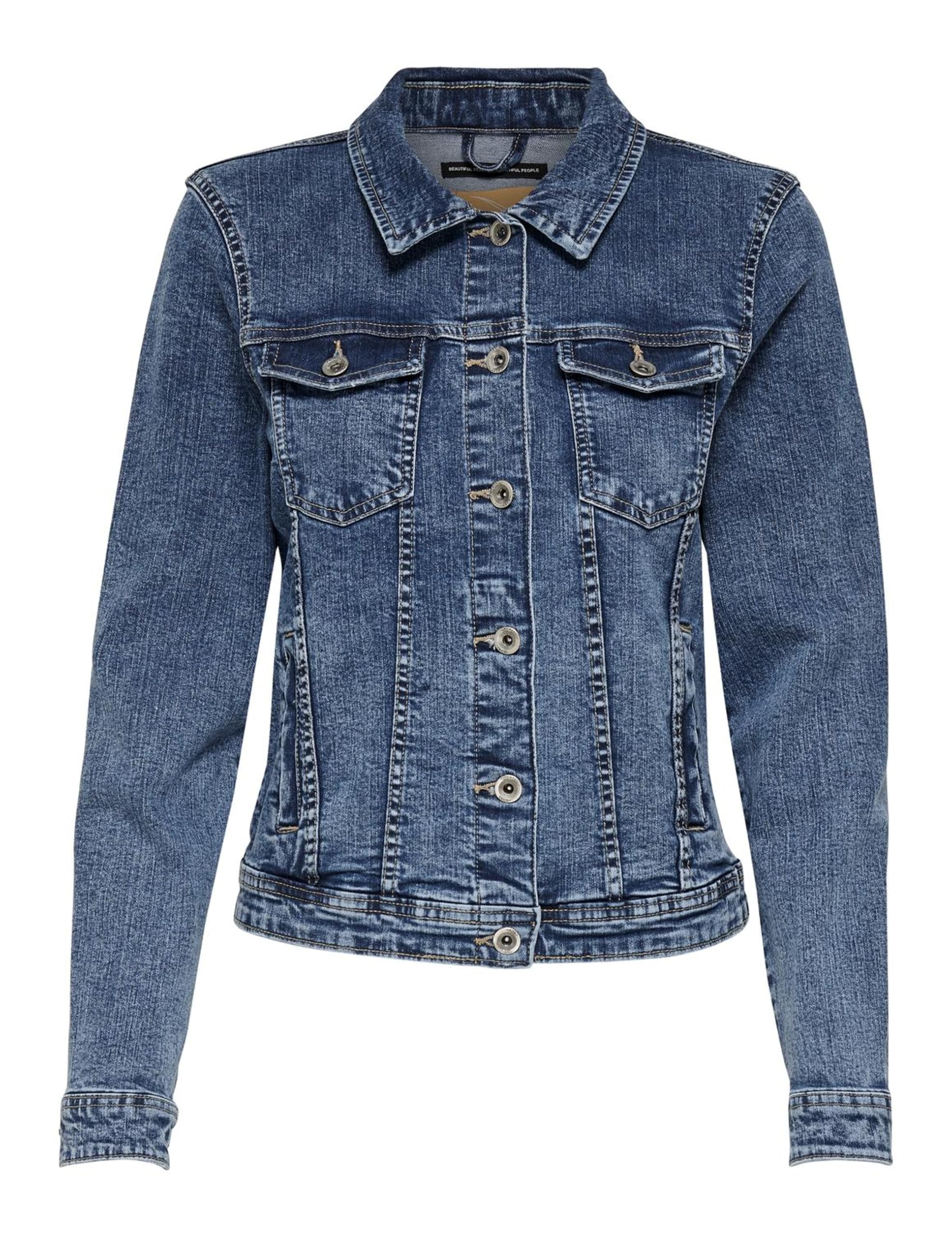 ONLY NOS Women's Onltia Dnm Jacket Bb Mb Bex02 Noos, Blue (Medium Blue Denim), 8 (Manufacture Size: 36)