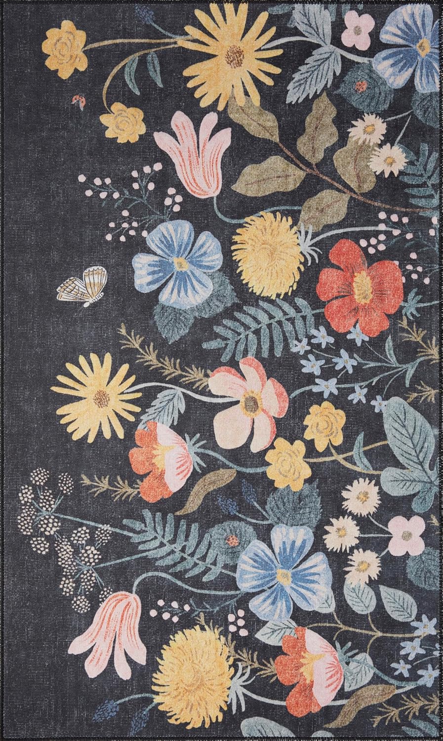 Loloi Rifle Paper Co Atelier Black 2'-3" x 3'-9" Accent Rug