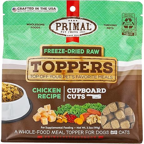 Primal Foods Cupboard Cuts Freeze Dried Raw Dog & Cat Food Topper & Treats (Chicken)