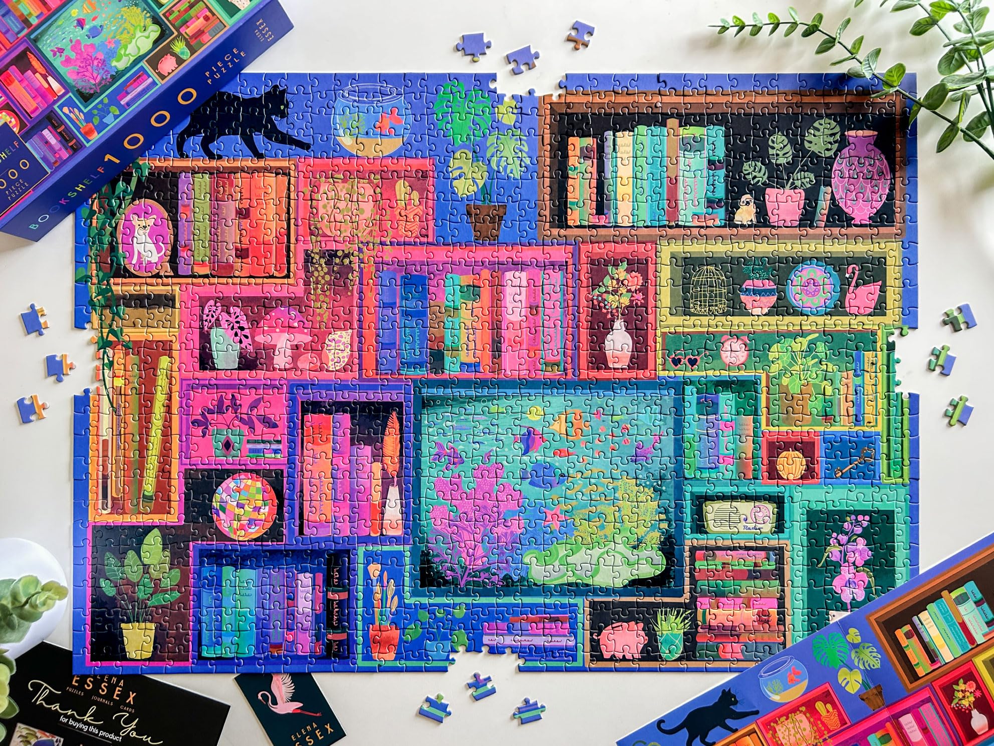 Amazon | Elena Essex ジグソーパズル 1000ピース - 本棚、パズル 1000 