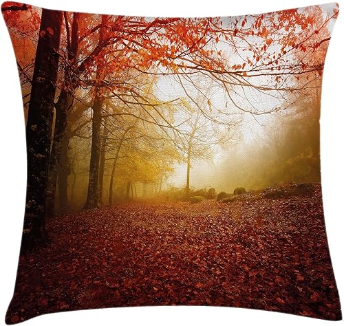 Miniatura 5 de Ambesonne Funda de cojín con diseño de océano, color azul, arena y playa, aguas tranquilas y pacíficas, funda de almohada cuadrada decorativa, 18 x