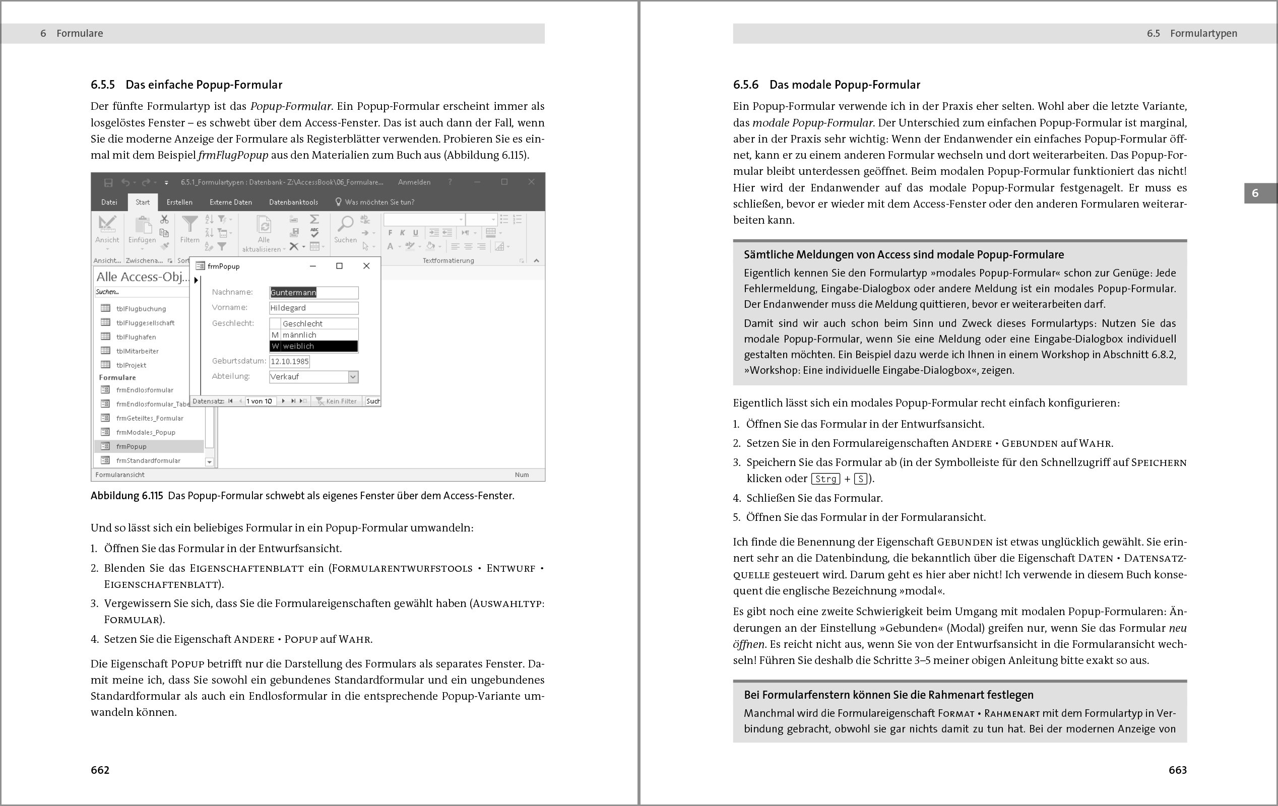 Access 2016: Das umfassende Handbuch. Tabellen, Formulare, Berichte, Datenbankdesign, Abfragen, Import und Export, SQL, VBA, DAO u. v. m.