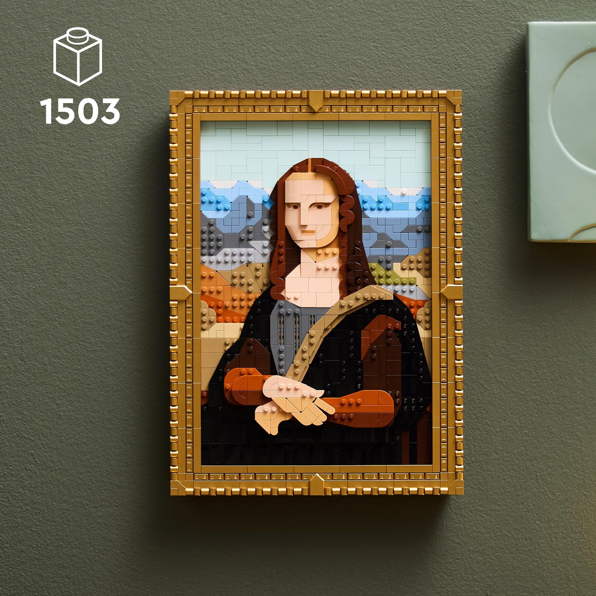 LEGO Art Gioconda, Riproduzione Opera d'Arte Rinascimentale di Leonardo da Vinci in Mattoncini, Decorazione da Parete di Casa, Idea Regalo Creativa per Adulti, Uomo, Donna, Lui, Lei e Artisti 31213