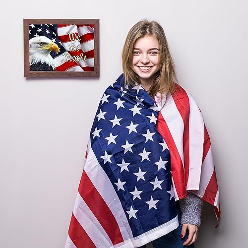 Miniatura 4 de We The People - Rustic American Flag - Wall Art, This USA Patriotic Eagle Wall Decor Picture Print Is An Ideal Decor For Home, Offices, Veterans