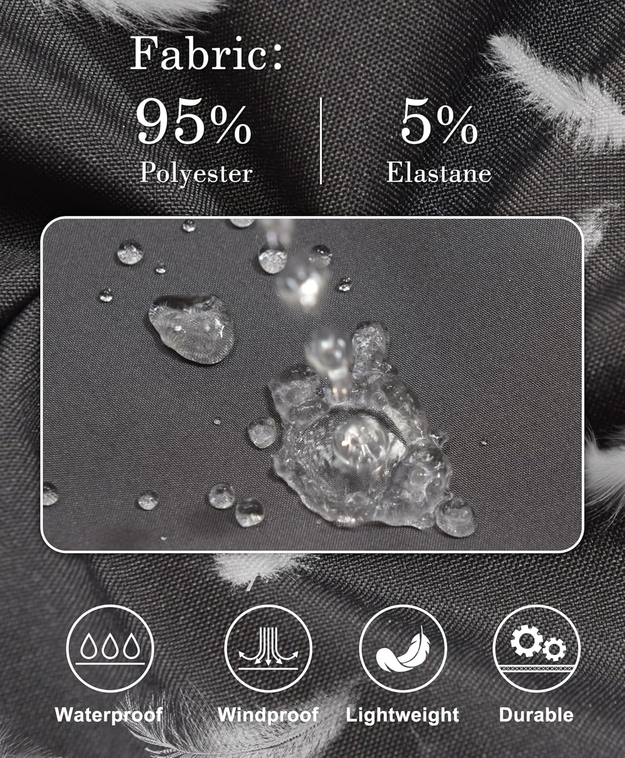 Little Donkey Andy Women's Rain Jacket Hiking Jackets Long Lightweight Jacket Waterproof Windbreaker with Removable Hood