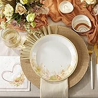 Vista 11 de Kate Aspen Rustic Boho 7 in. Premium Paper Plates (350 GSM weight -Set of 16) - Perfect for Fall Weddings, Bridal Brunches, Bridal Showers, Baby