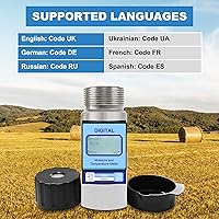 Vista 5 de Medidor de Humedad de Grano de Alta Precisión Probador de Humedad de Grano con Pantalla de Humedad y Temperatura Medidor de Humedad de Semillas