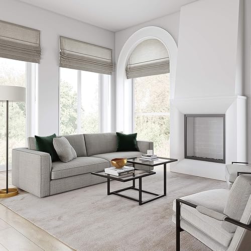 Miniatura 25 de Henn&Hart Mesa de centro cuadrada de 43 pulgadas de ancho en latón, mesas de centro modernas para sala de estar, artículos esenciales para