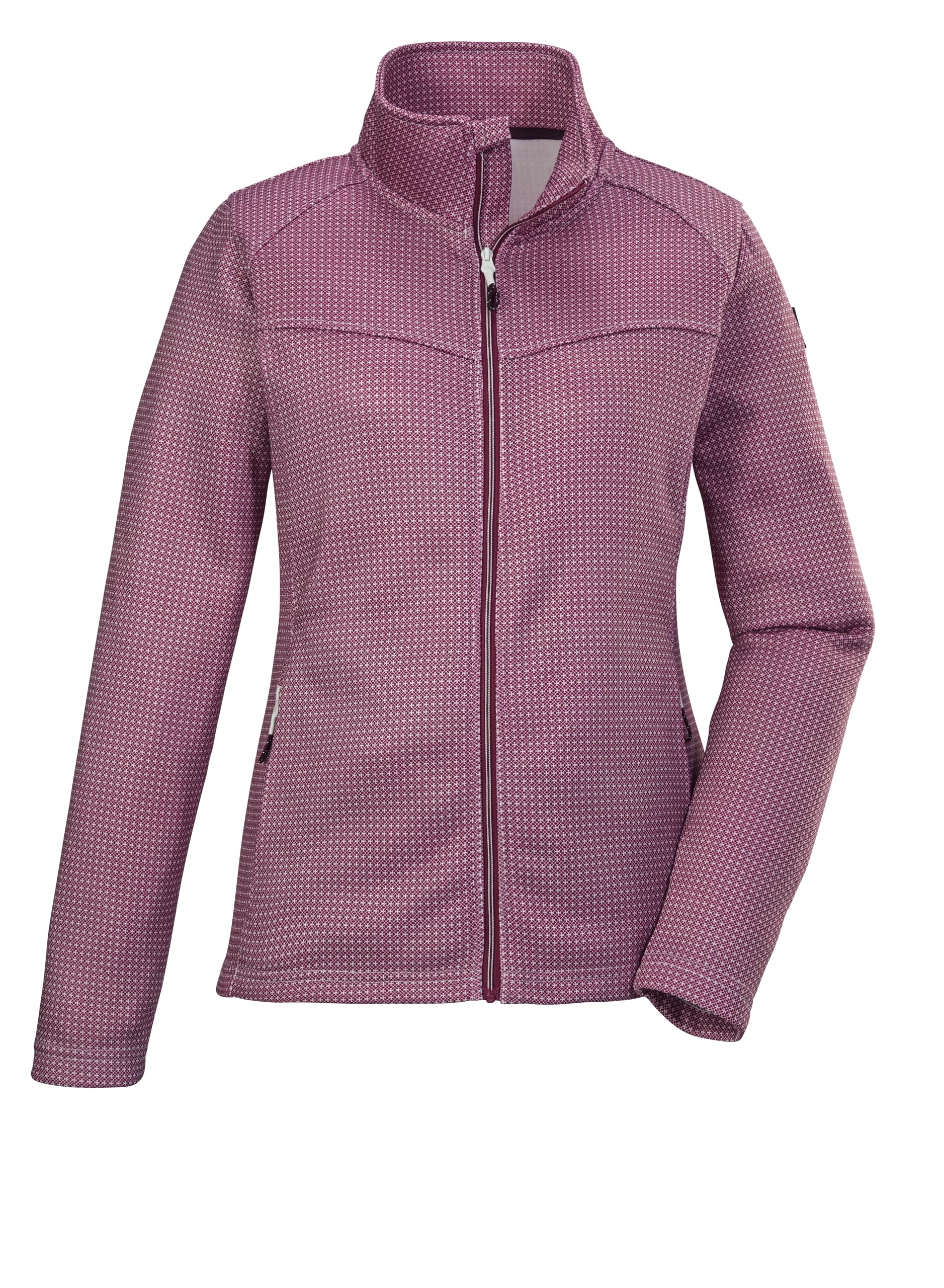 Killtec Mujer Chaqueta polar de punto/chaqueta polar con cuello alto KOS 90 WMN FLC JCKT, beaujolais, 42, 42798-000