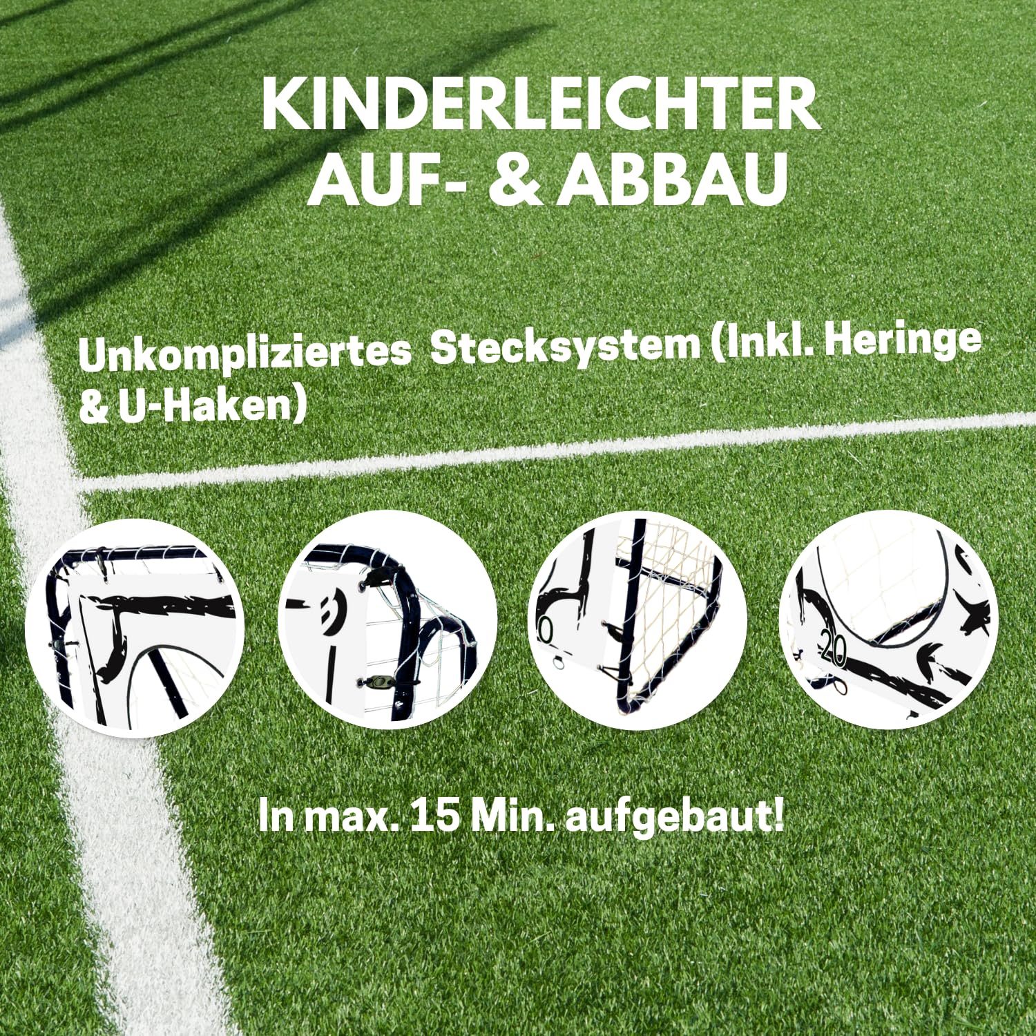 Best Sporting Fußballtor Set I 213cm x 152cm I mit Torwand mit 5 Schusslöchern, Ball & Pumpe I Fußball Tor in verschiedenen Motiven I Hochwertiges Kindertor im praktischen Set I Taktik Design