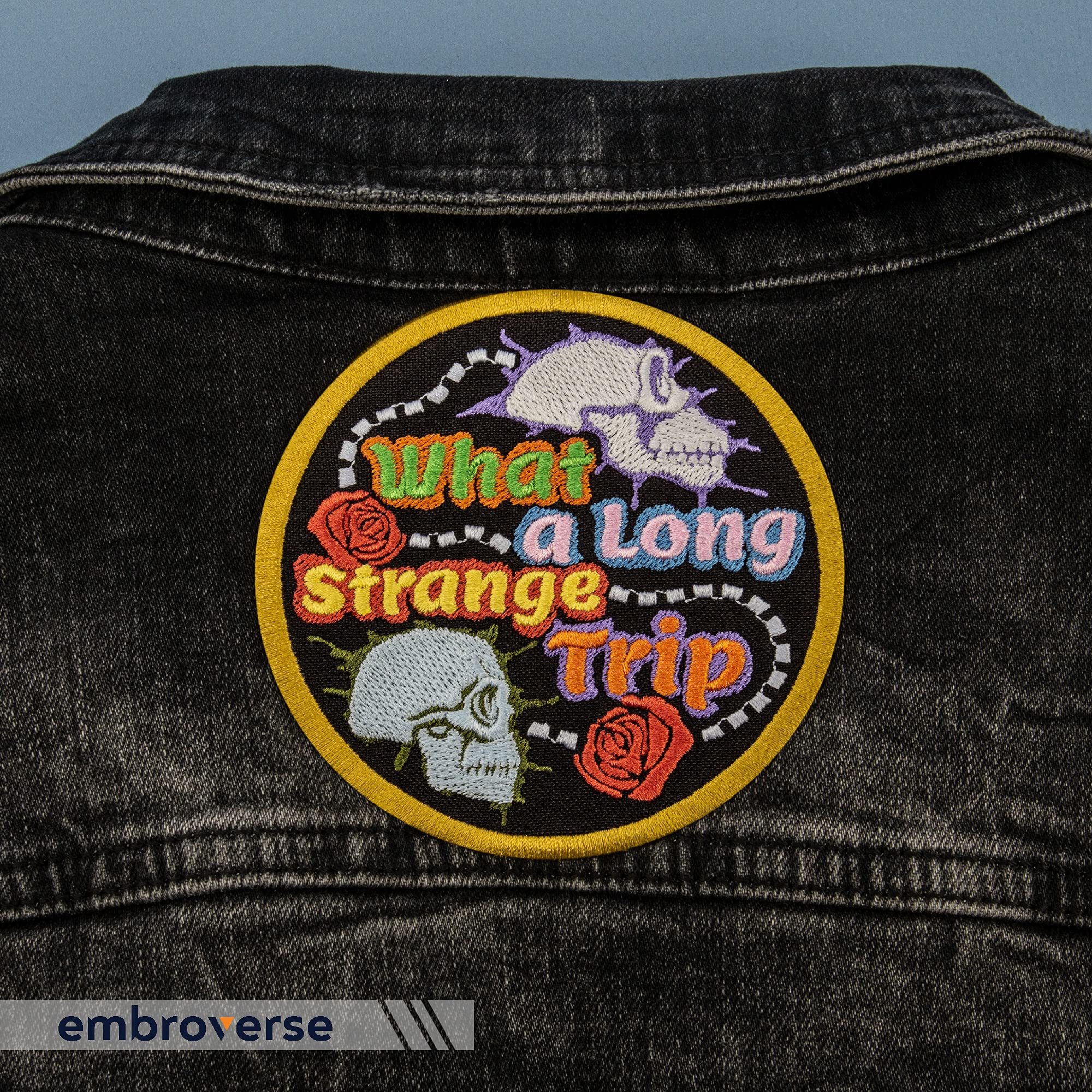 WHAT A LONG STRANGE TRIP Patch Embroidered Hook & Loop Applique - Foto 11