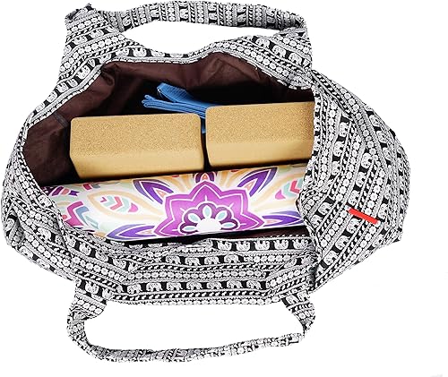 Miniatura 2 de Aozora Bolsa para esterilla de yoga grande con bolsillos para tapetes con bolsillos de almacenamiento multifuncionales, ligera y duradera