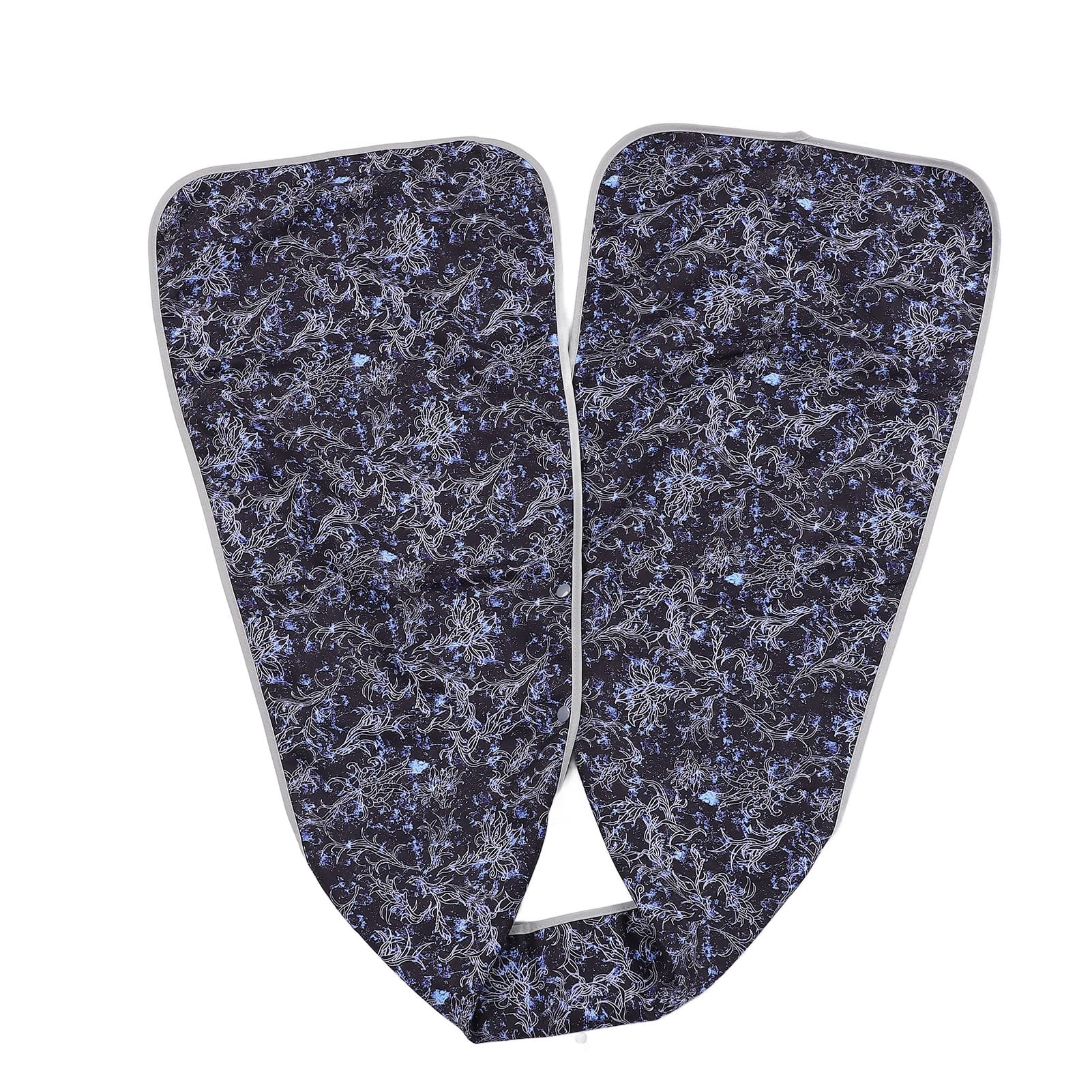 Reversible Adult Bib Scarf with Snap Closure, Reversible Design, Dark Gray Trim for Seniors and People with Disabilities (B03)