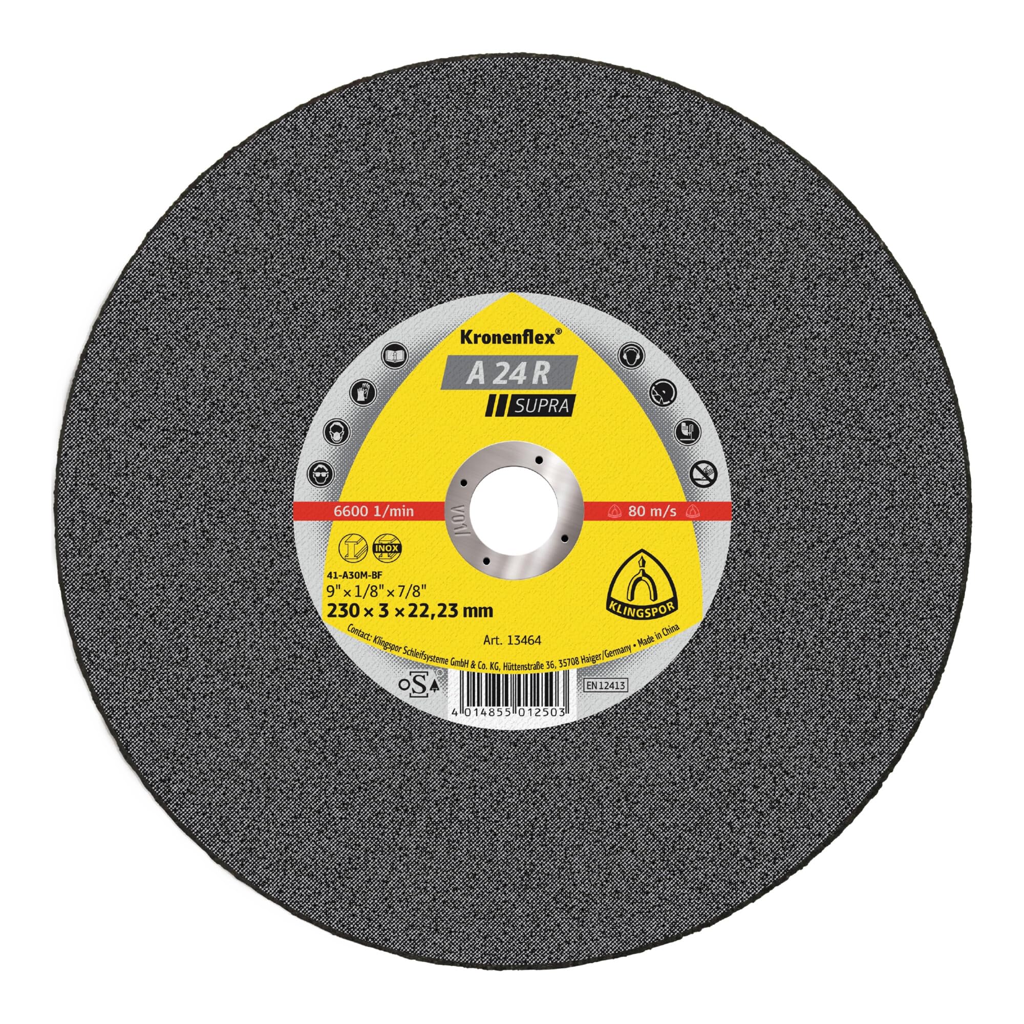 Klingspor Kronenflex 13754 A 24 R Supra Trennscheibe - 100mm x 2,5mm x 16mm - vertieftes Zentrum