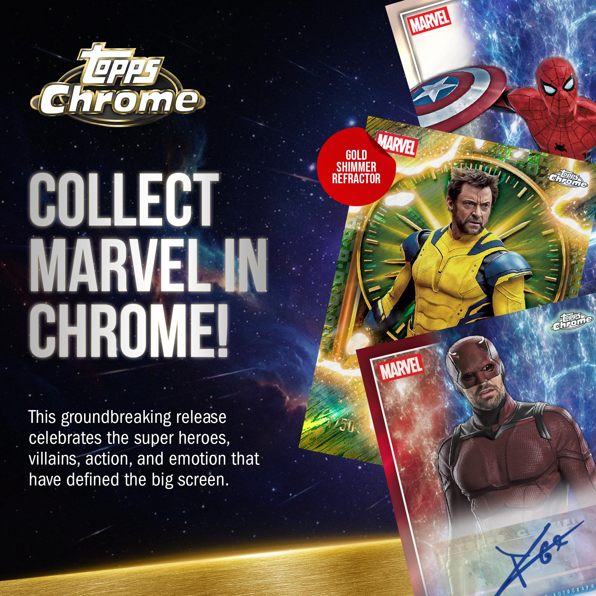 Amazon.co.jp: 2025 Topps Marvel Studios Chrome - 工場出荷時密封