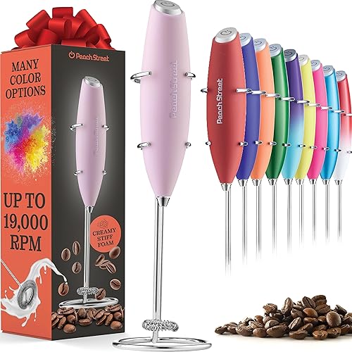 Powerful Handheld Milk Frother, Mini Milk Foamer, Battery Operated Stainless
