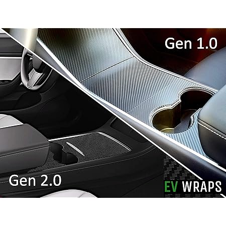 EV Wraps Tesla Model 3 / Model Y Center Console Wrap - Carbon Fiber