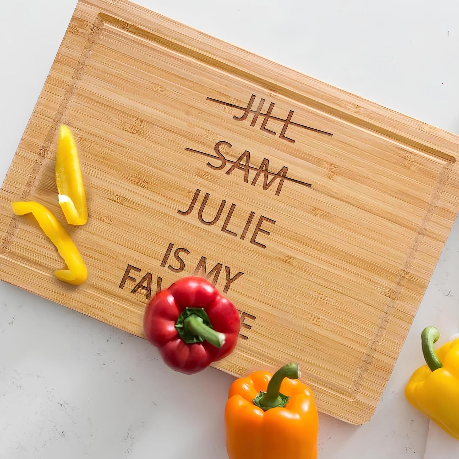 Personalized My Favorite Child Funny Cutting Board, Mom & Dad Kitchen Gifts, Mothers Day Gifts Idea from Daughter, Son, Customizable Birthday Gifts for Parents, Fathers Day Present, Christmas Gifts