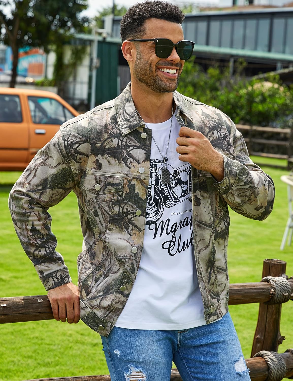 Camo Jackets for Men Trucker Unlined Camouflage Coats Hunting Clothes - Image 5