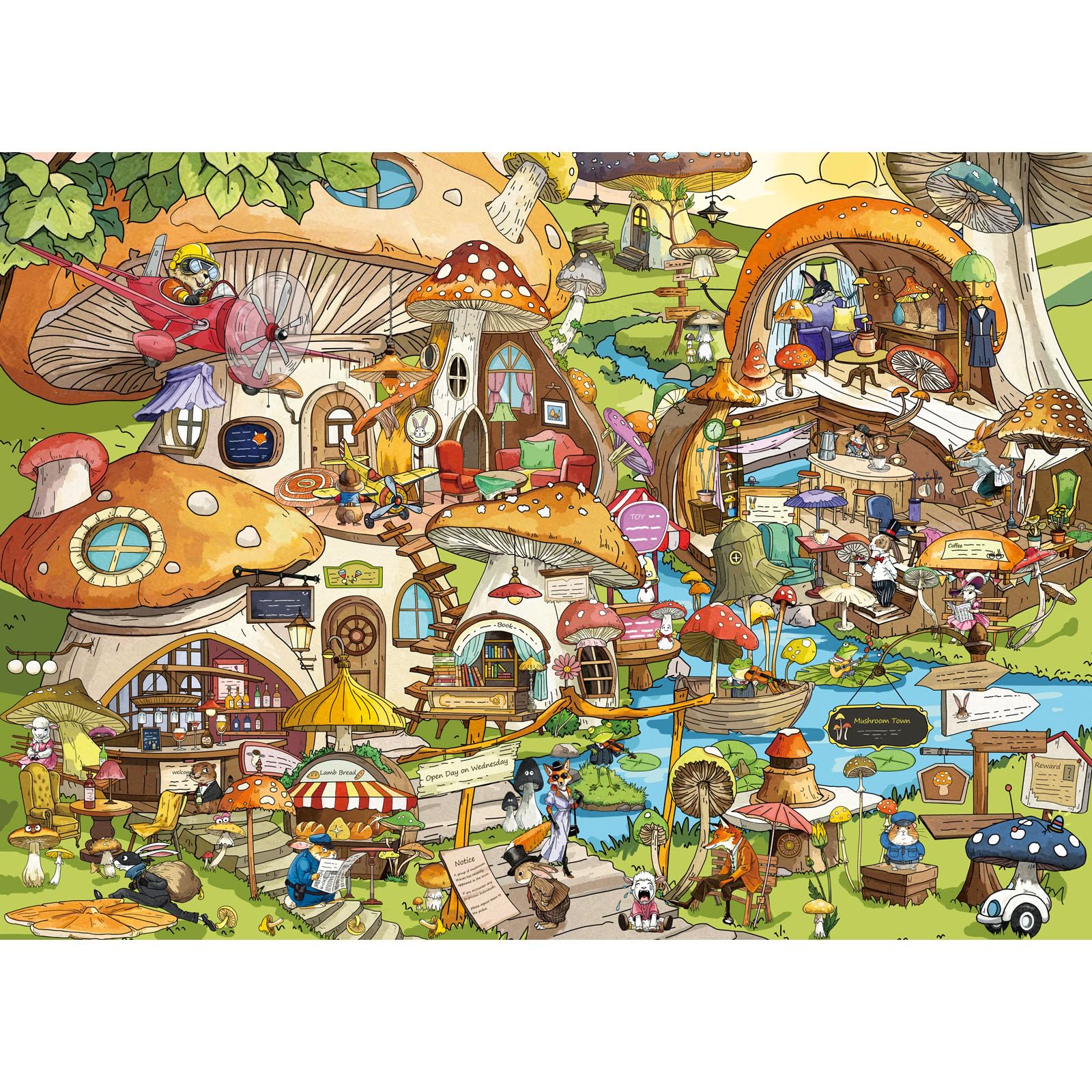 HUADADA 500 Piece Jigsaw Puzzles for Adults, Magical Mushroom Secret Realm Jigsaw Puzzle, Home Family Decoration, for Men and Women (No Back Partition) — image 1