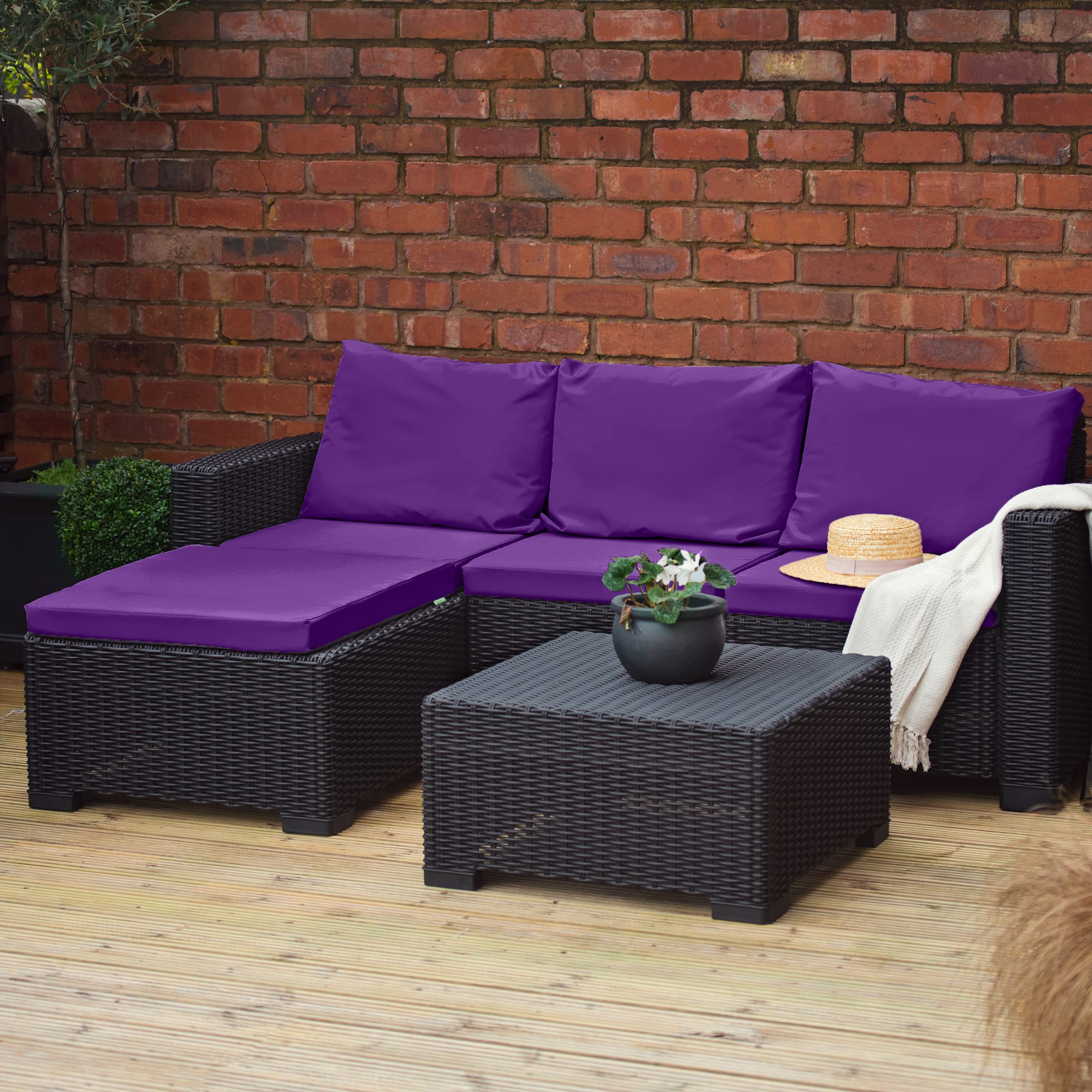 Gardenista Morado de Repuesto 2 Piezas Juego de Cojines para Keter Allibert California al Aire Libre sillón