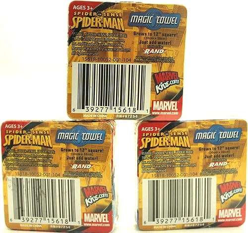 Miniatura 2 de Juego de 2 toallas mágicas de Spider-Man Pop Up - Varios diseños