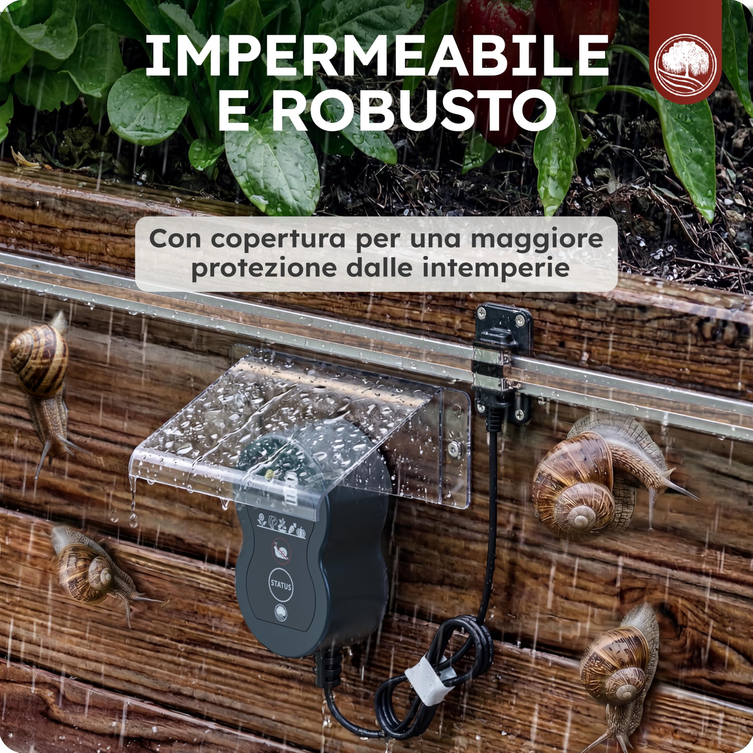 WEIDEBACH® Recinzione elettrica per lumache, set completo da 10 m, protezione contro lumache, aiuole rialzate, recinti per lumache, barriera per lumache, nastro in rame, alternativa, snailstop, lunga
