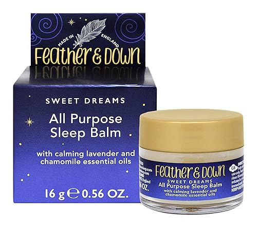 Feather & Down Sweet Dream - Bálsamo para dormir multiusos (0.66 onzas), con aceites esenciales de lavanda y manzanilla calmantes para fomentar una