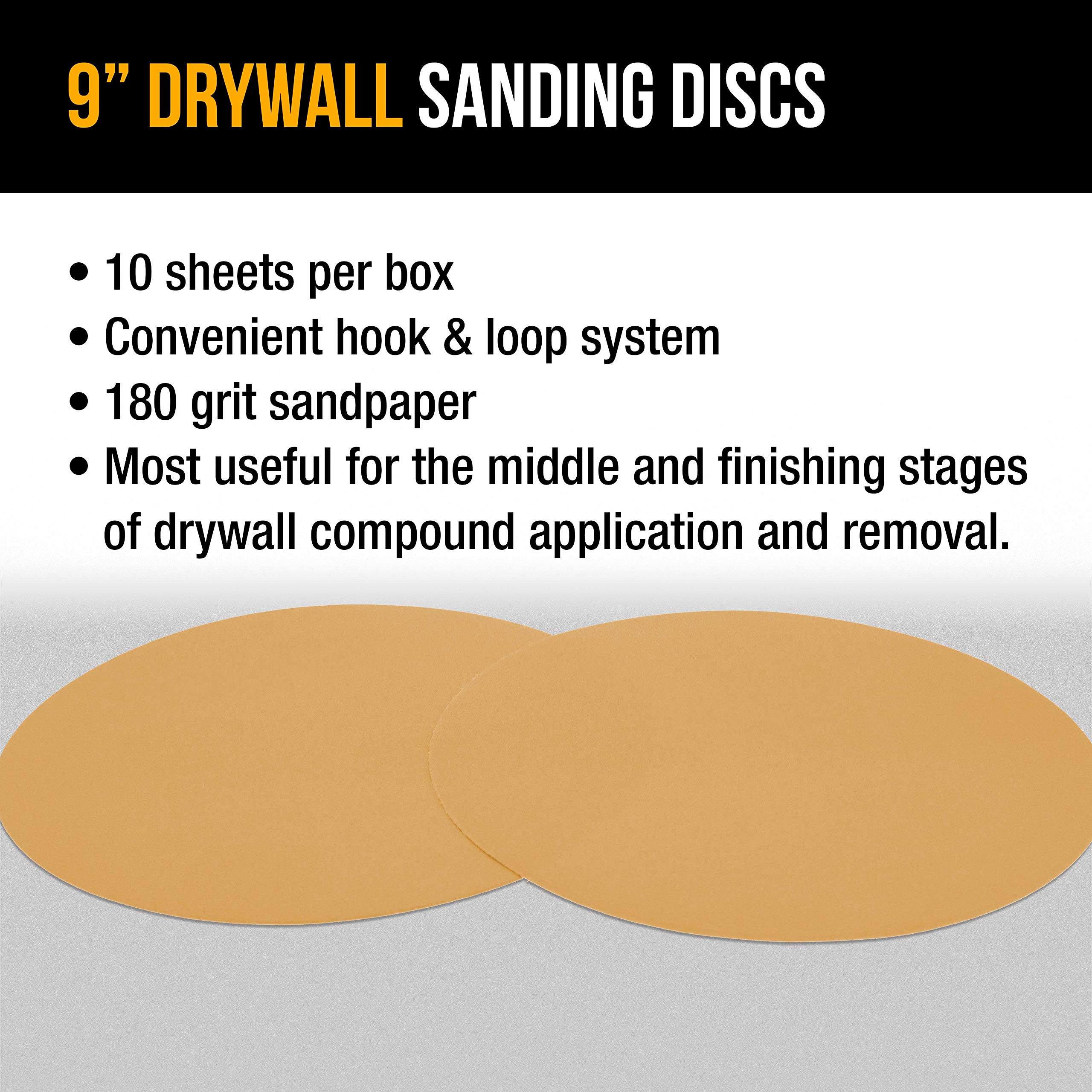 Dura-Gold 9" Drywall Sanding Discs - 10 Pack -4