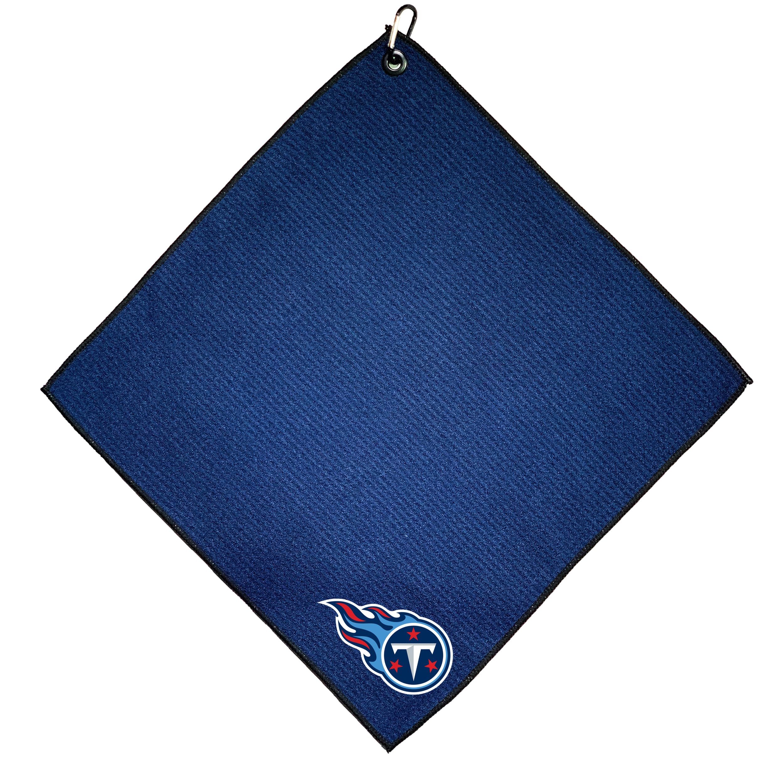 Team Golf NFL Tennessee Titans 15x15 Golf Towel with Carabiner Clip, Premium Microfiber with Deep Waffle Pockets, Superior Water Absorption and Quick Dry Golf Cleaning Towel — image 1