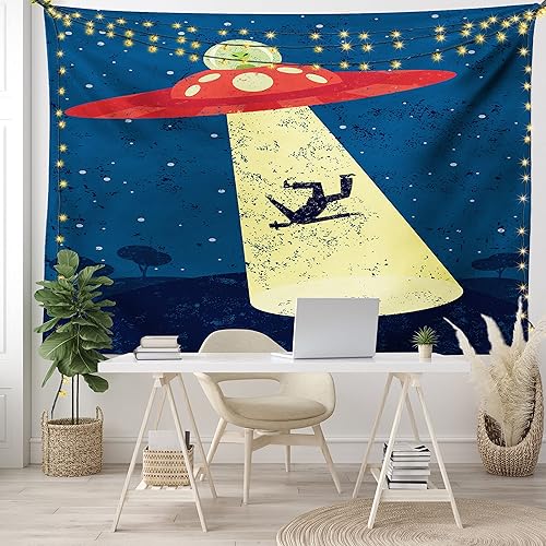 Miniatura 10 de Ambesonne Tapiz de autos, auto americano clásico en una calle con casas Caribbean Havana Cuba, colgante de pared para dormitorio, sala de estar,