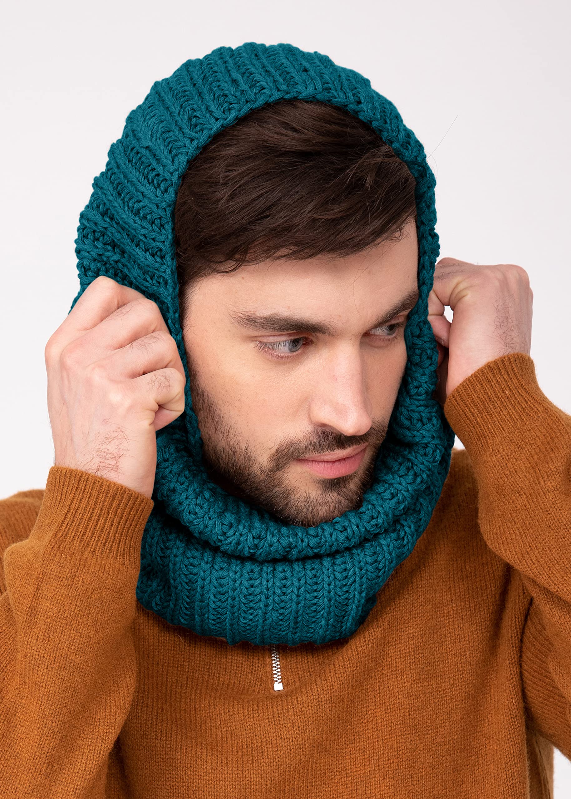 likemary Herren Schlauchschal – Multifunktionaler Schlauchschal aus Merinowolle – Handgemachter, Nachhaltiger, Warmer Loop Schal & Halswärmer – Ethisches Geschenk für Männer