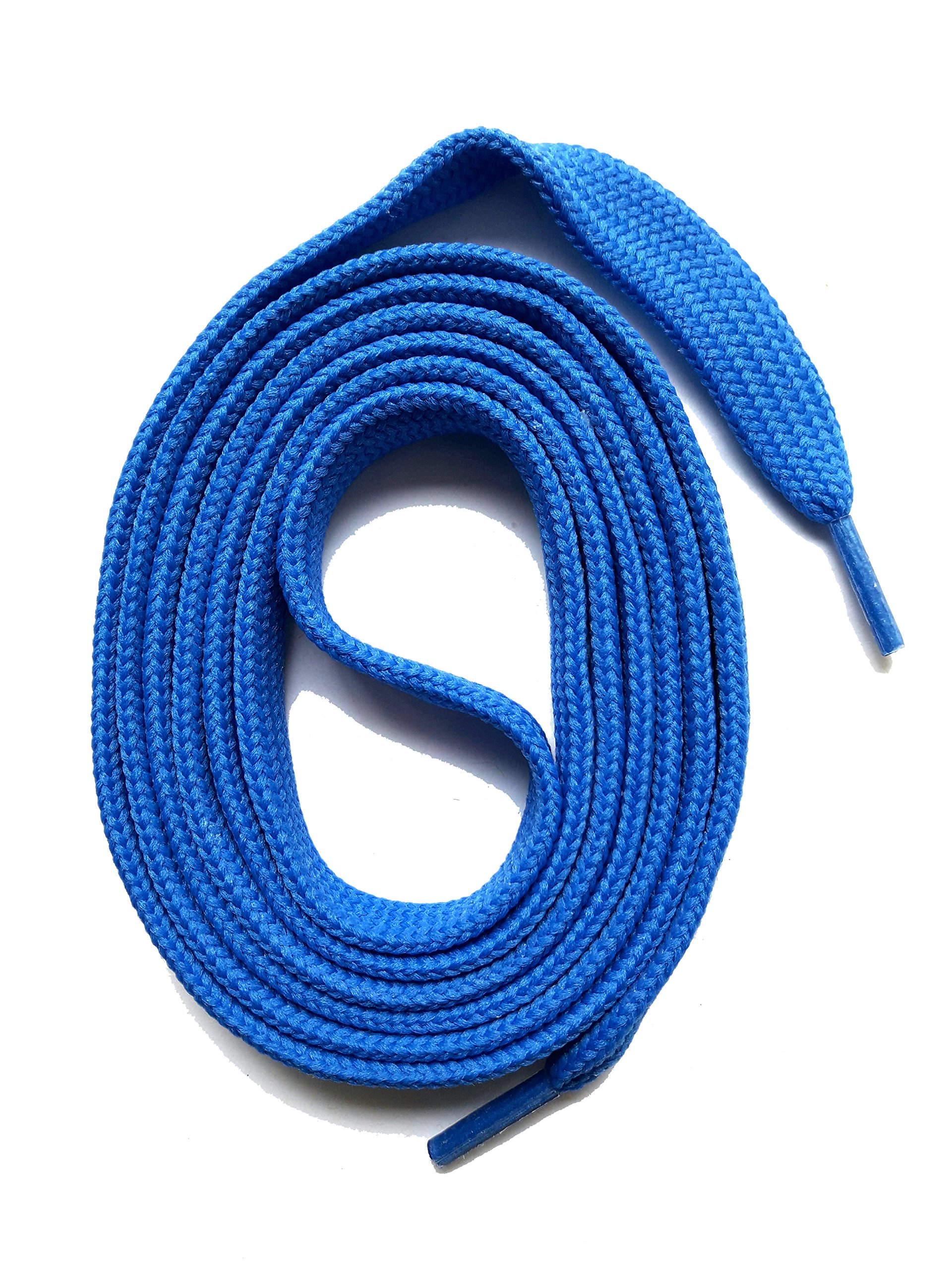 SNORS SCHNÜRSENKEL flach BLAU 60cm, reißfest, Made in Germany, universelle Flachsenkel aus Polyester für Sportschuhe Sneaker Turnschuhe und Kinderschuhe - ÖkoTex, 6mm breit
