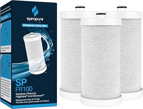 SpiroPure SP-FR100 Filtro de agua para refrigerador certificado NSF para WF1CB, WFCB, R-9910, 9910, 9913, NGRG-2000, RG-100, RC-200, RF-200,