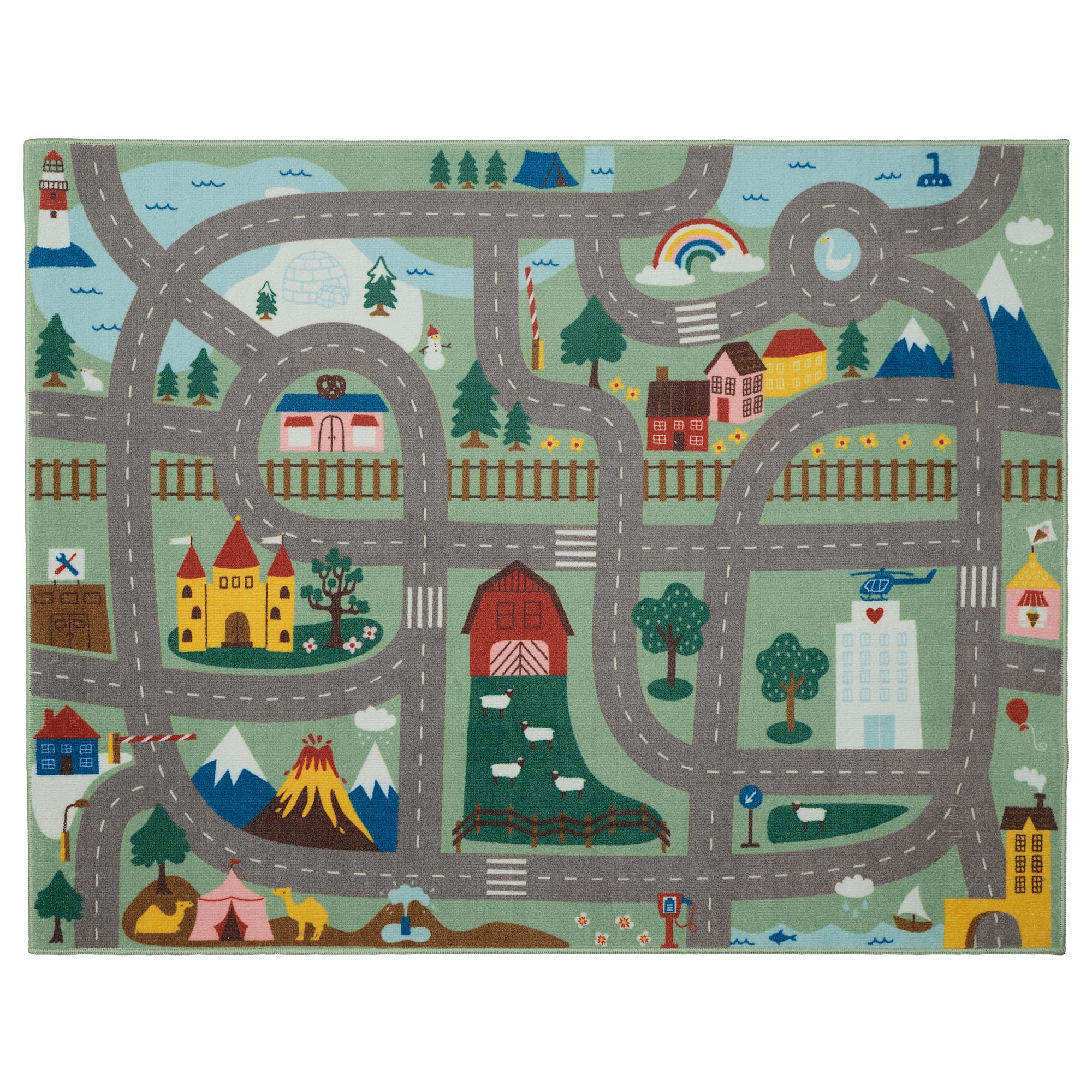 Tapis vert ProTuning VALLABY dimensions 100x133 rectangulaire pour salon et bureau