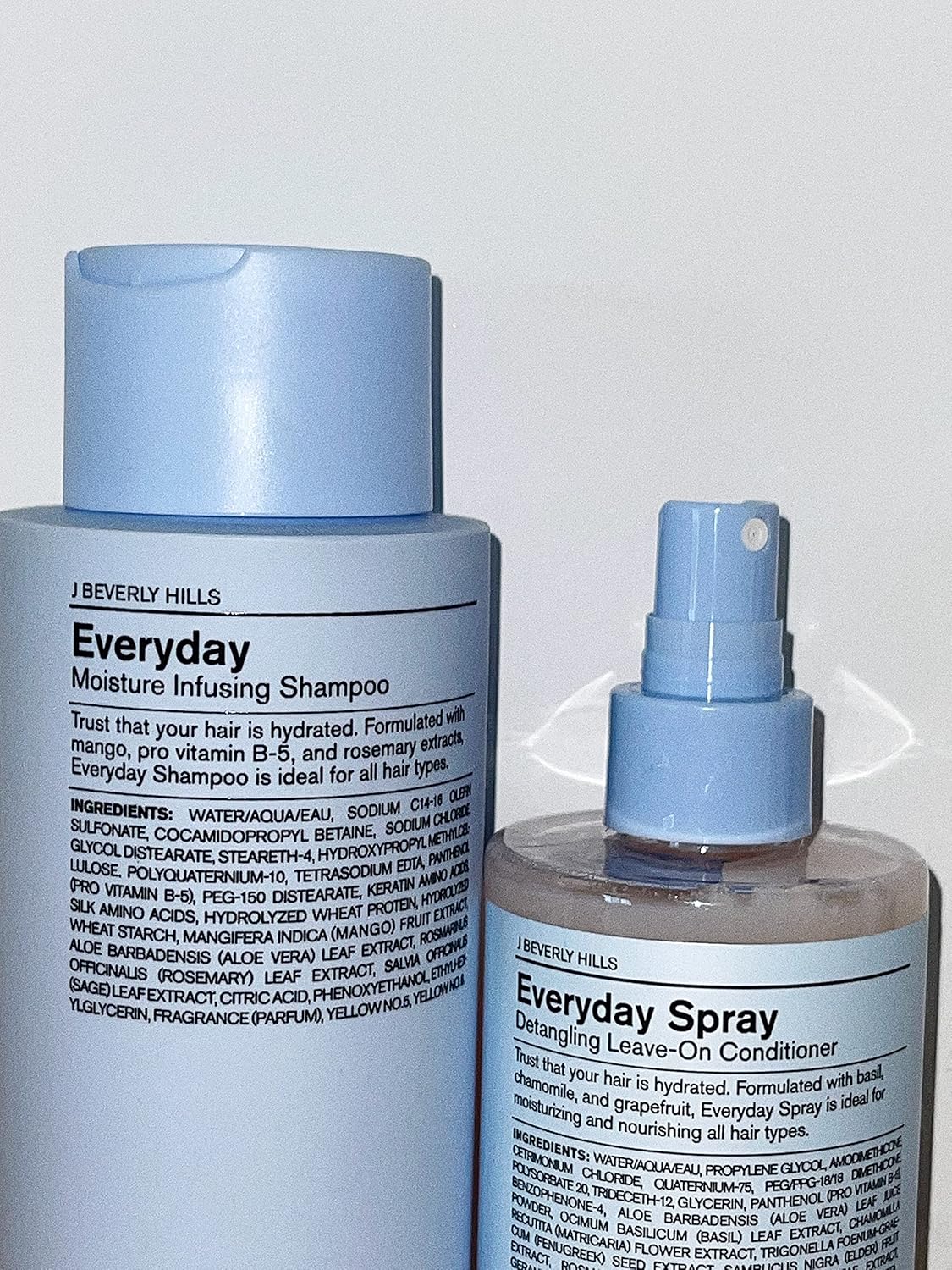 J Beverly Hills Blue Everyday Spray Leave-In Conditioner and Hair Detangler with Aloe Vera, 7 Oz