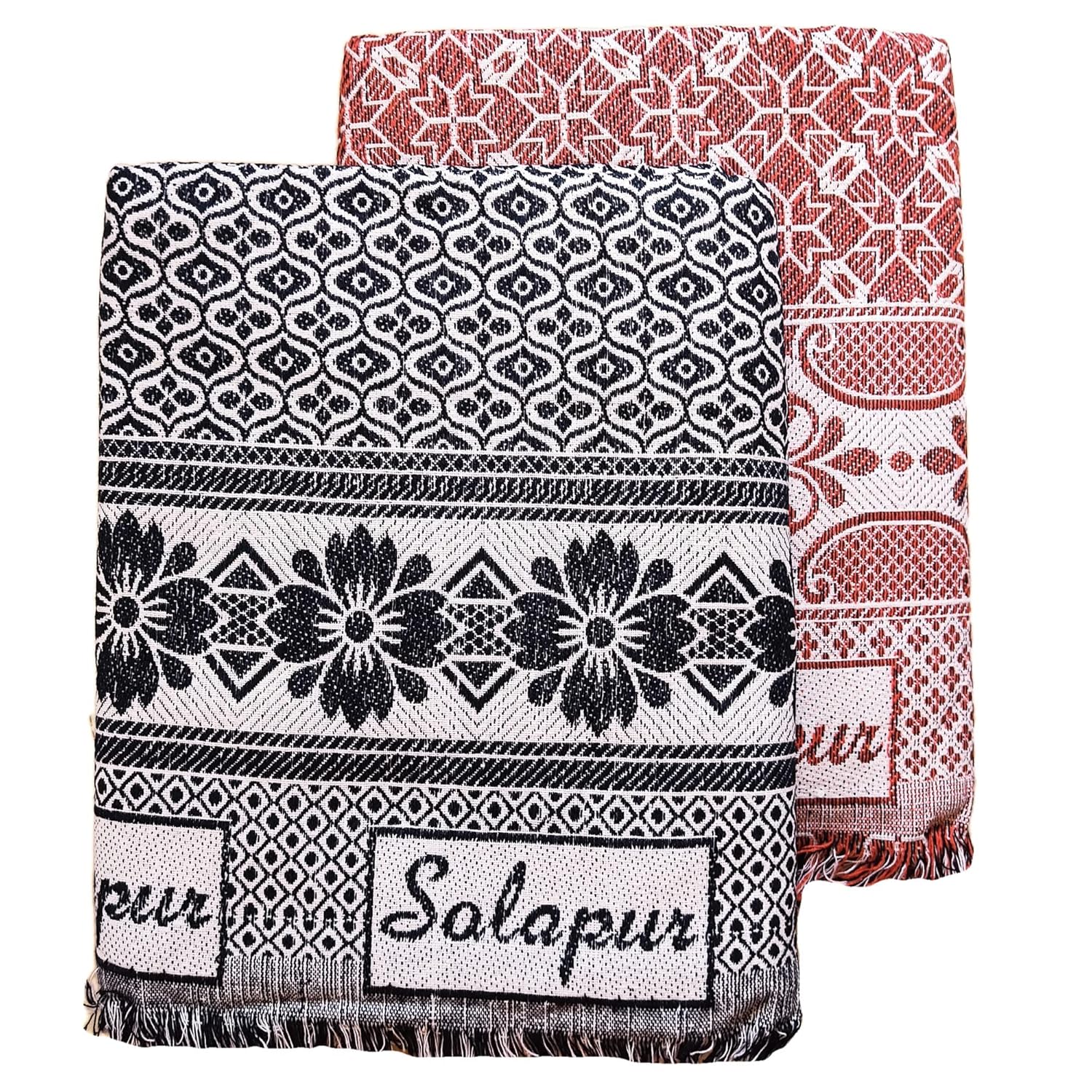 Buy Nilam Collection Solapur chaddar Single Bed Cotton Blanket Full