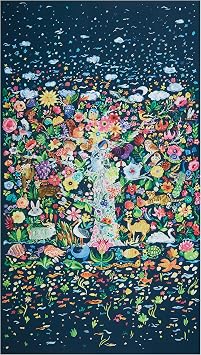 Dear Stella Digital Tree Of Life 24" Panel Multi, Fabric